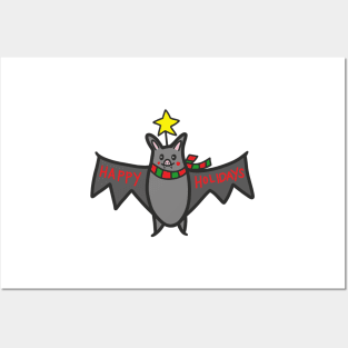 Happy Holidays Bat Posters and Art